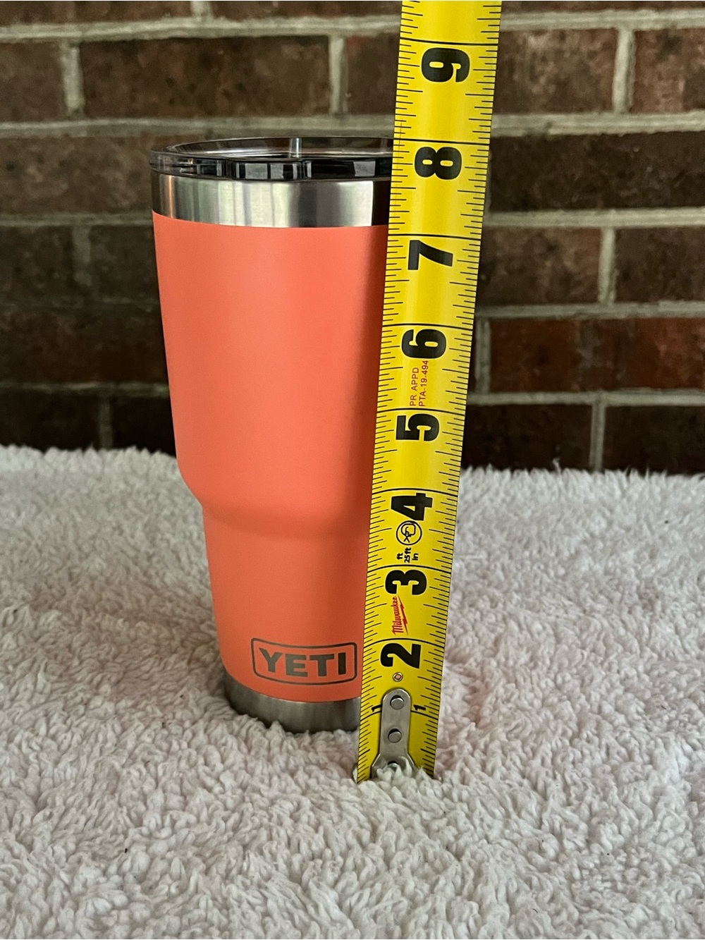 A YETI Rambler 30 oz Tumbler For Sheila! Coral Magslider Lid Laser Engraved - Picture 8 of 9